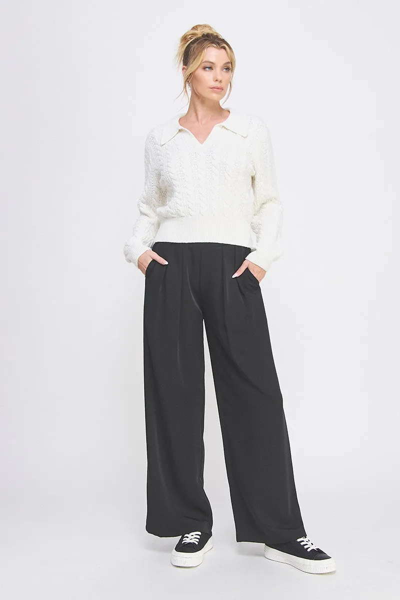 Black Silky Trousers
