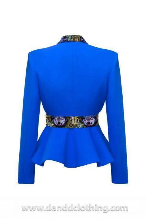 Blue Jacket Peplum Elegant Collection