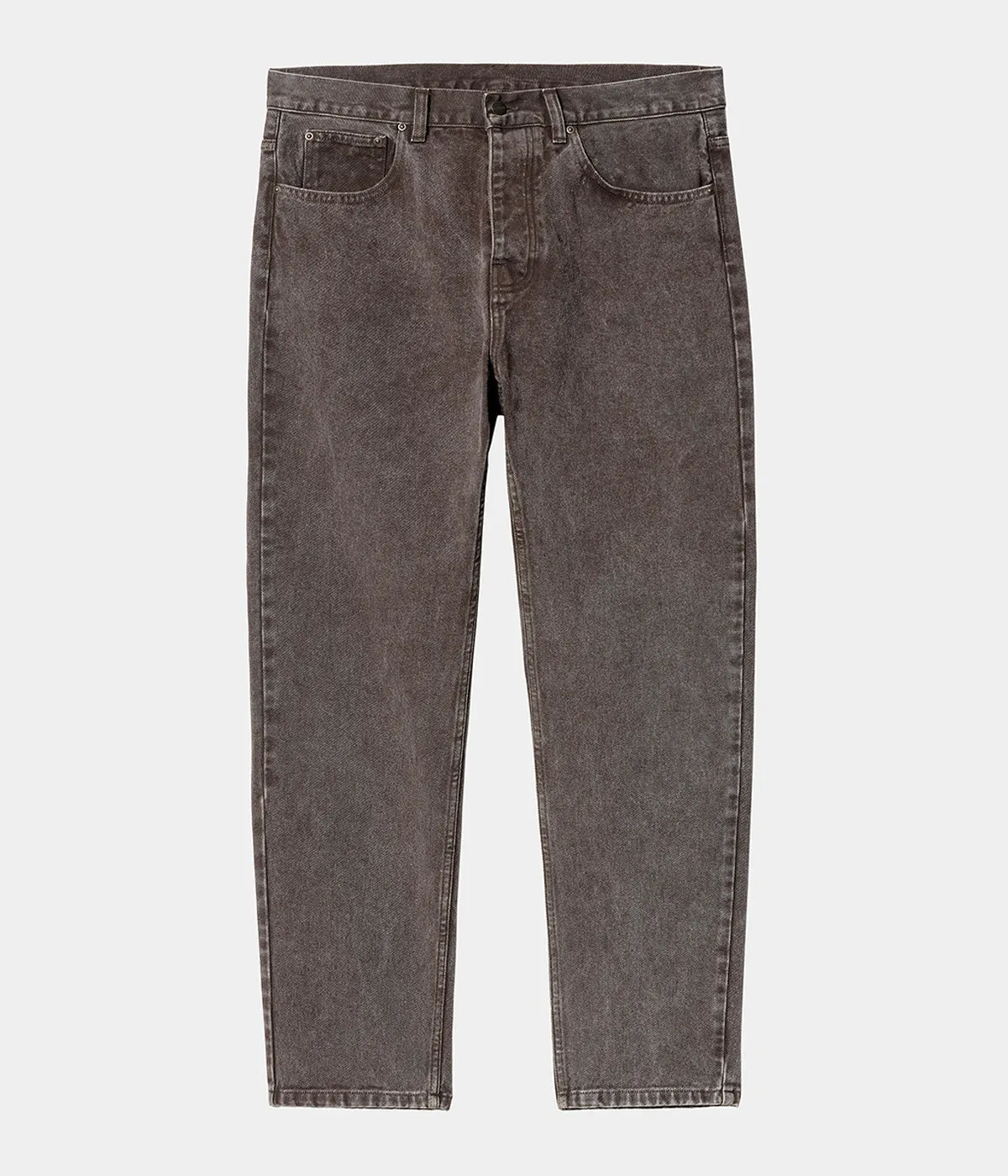 CARHARTT WIP NEWEL PANT I029148 DARK UMBER WORN WASHED ORGANIC COTTON