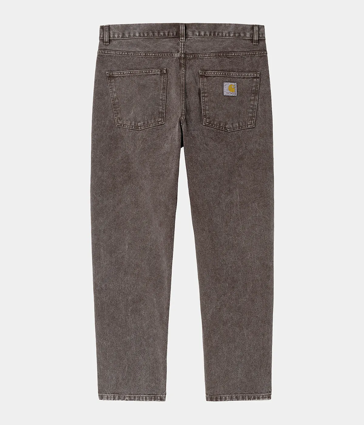 CARHARTT WIP NEWEL PANT I029148 DARK UMBER WORN WASHED ORGANIC COTTON