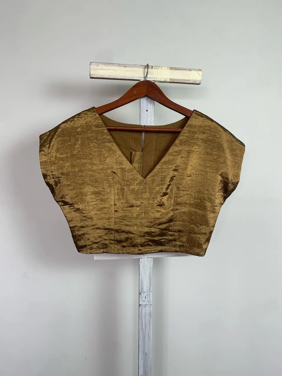 Double tissue fabric blouse