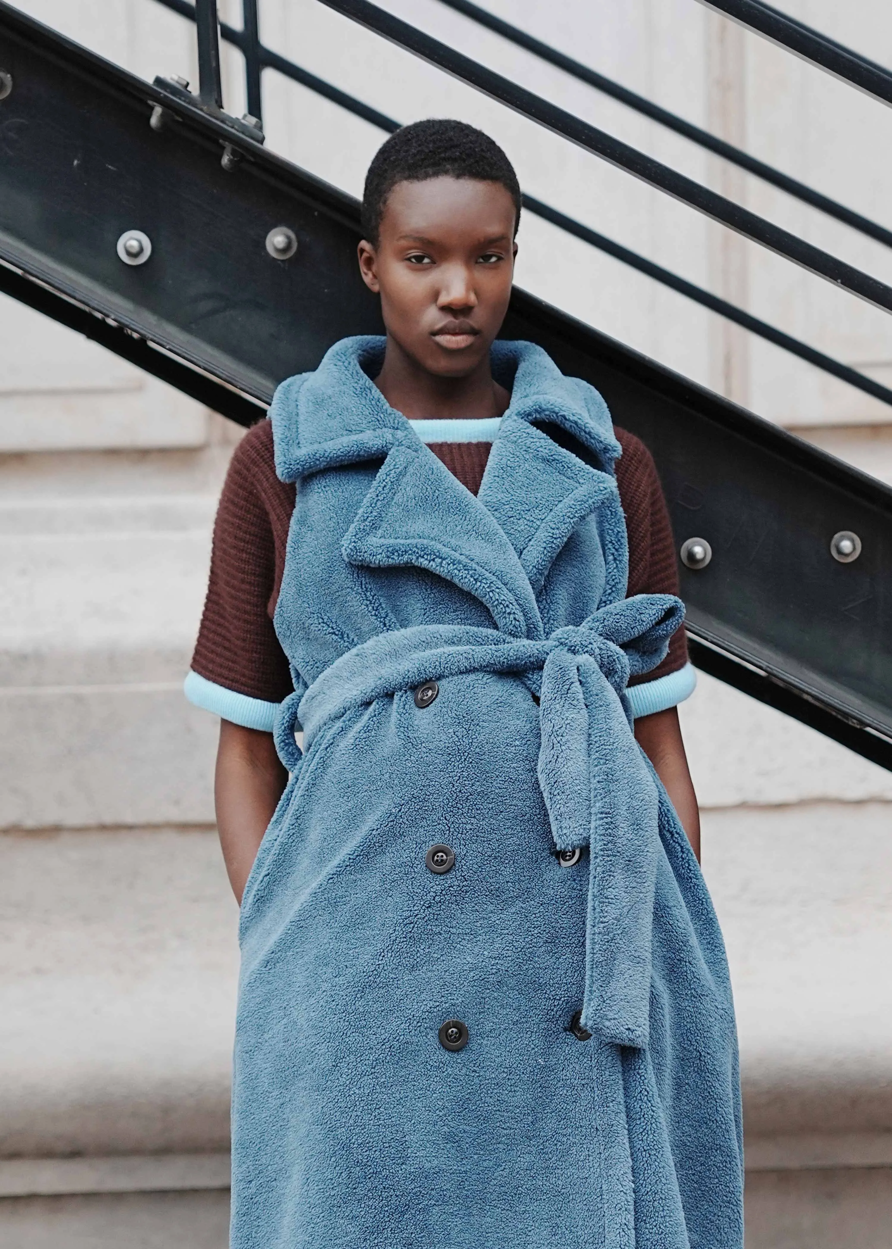Ira Bubble Gum Cashmere Sweater - Sky Blue