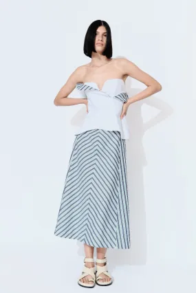 Jutiapa Skirt in Mil Rayas Verde Print