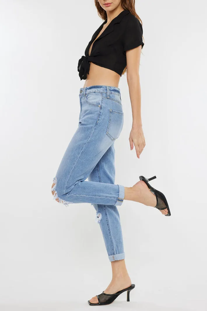 Kancan - Women's High Rise Mom Jeans - kc8579L