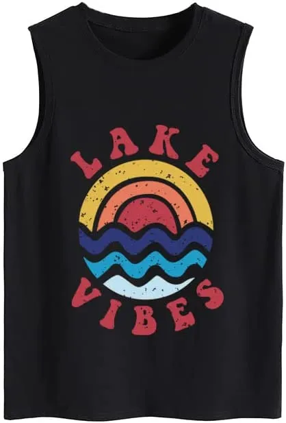 Lake-Vibes Summer Tank Tops Shirt