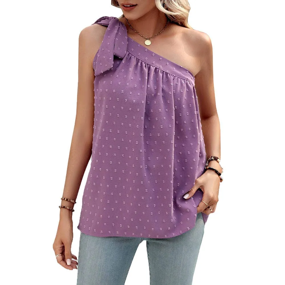 One Shoulder Tank Tops