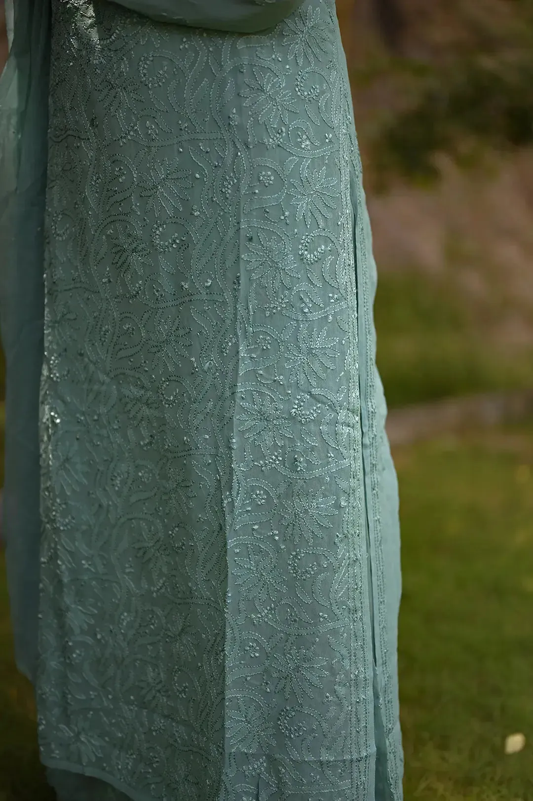 Viscose Plazzo Set - Tiffany Green